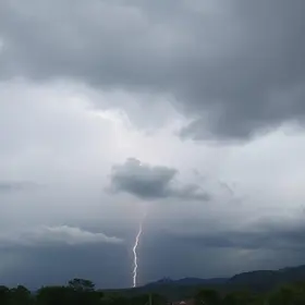 céu muito nublado e tempestades localizadas
