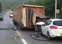 engavetamento na Via Dutra em Barra Mansa