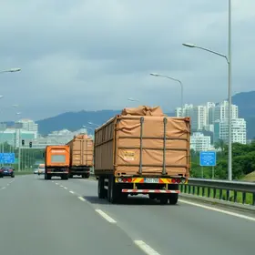 transporte de carga na Rodovia Presidente Dutra